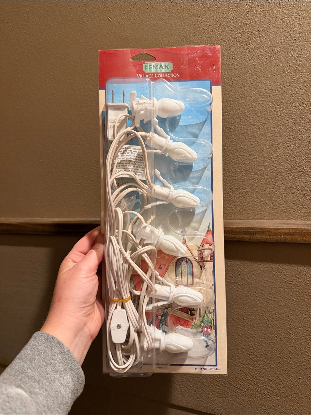 NWT Lemax Village Collection Six Light Cord White 192 Inch On Off Switch